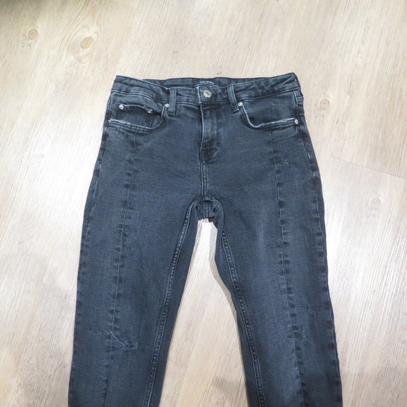 Zara Black Skinny Double Seamed Jeans Size 4 - Picture 5 of 14